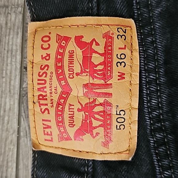 Levi's 505 Black 36X32 Jeans - Picture 11 of 12
